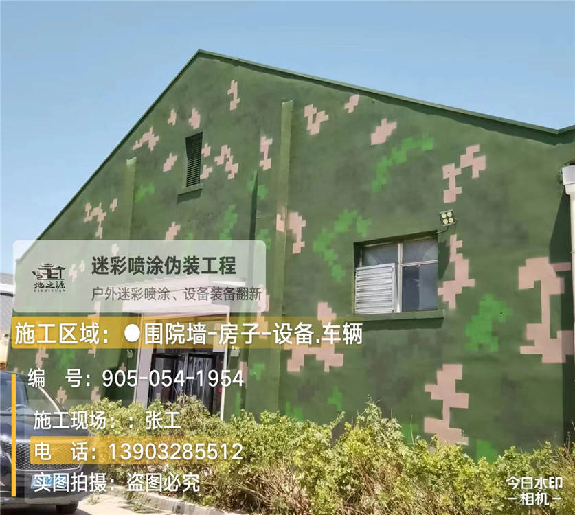 琼海外墙数码迷彩漆施工报价清单(100㎡标准墙面测算)